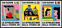 San Marino - 2015 - 3-D Printing Revolution - Mint Stamp Set - Unused Stamps
