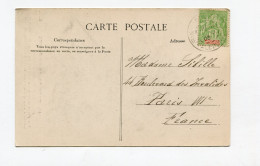 !!! NOUVELLE CALEDONIE, CACHET DE NOUMEA DE 1906 SUR CPA POUR PARIS - Storia Postale