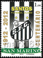 San Marino - 2012 - Centenary Of Santos Football Club - Mint Stamp - Nuevos