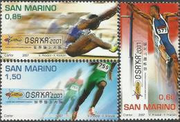 San Marino - 2007 - 11th World Championship In Athletics - Osaka 2007 - Mint Stamp Set - Ungebraucht