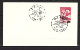 ISLANDE. Enveloppe Commémorative De 1956. 1000 Ans De Skalholt. - Lettres & Documents