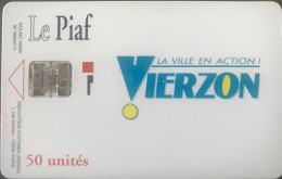 PIAF   -   VIERZON  -  La Ville En Action  -  50 Unités  (puce Différente - SC 7) - Parkeerkaarten