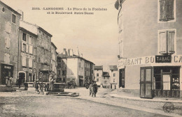 FR-48 LOZÈRE - LANGOGNE - La Place De La Fontaine Et Le Boulevard Notre-Dame - Langogne