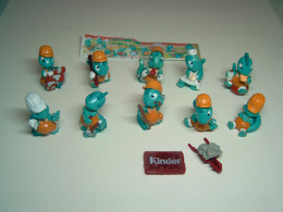 1996 Ferrero - Kinder Surprise - Drolly Dinos - Complete Set + BPZ - Monoblocs