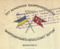 1938   DE BERGENSKE  DAMPSKIBSSELSKAB   Norvège Iles Féroe & Islande  Navire Vela De Anvers Antwerp Pour Bergen Norvège - 1900 – 1949