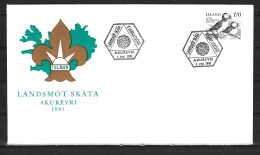 ISLANDE. Enveloppe Commémorative De 1971. Scoutisme. - Storia Postale