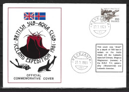 ISLANDE. Enveloppe Commémorative De 1981. Plongée Dans Les Eaux De L'Arctique. - Tauchen