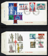 2 FDC 's - 1082/1088 - Antiteringszegels - Série Antituberculeux - Légende Et Folklore - 1951-1960