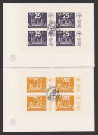 Stockholm Kongress Stock Weltpostverein 1924 - 1974, 4 Kleinbogen Stockholmia 74 - Briefe U. Dokumente