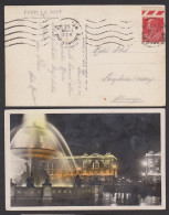 Carte Postale 1932 Paris La Nuit Oberrand Nach Allemagne - Briefe U. Dokumente