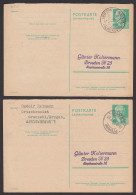 Uebigau über Falkenberg, Cranzahl (Erzgebirge) 2 Antwortkarten Mit Text Zu Anfragen Bzgl. Kursächsische Postmeilensäulen - Postcards - Mint