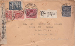 CO46- EGEO RODI - Busta Raccomandata Da Rodi A Genova Del 5 Aprile 1942 Con Tariffa Di Lire 2,00 - - Ägäis (Rodi)