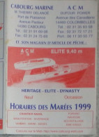 Horaires Des Marées Calendrier 1999 Cabourg Calvados - Europe