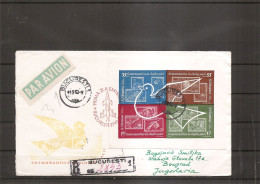 Roumanie ( FDC De 1962 Voyagé En Recommandé Par Avion  De Bucarest Vers La Yougoslavie à Voir) - Cartas & Documentos
