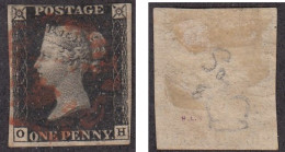 1840 Great Britain Black Penny IMPERF (OH) MLH SG #1 - Oblitérés