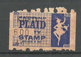 USA MacDonald, "Plaid" Cash Stamp MNH - Unclassified