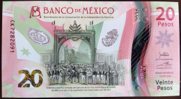 MEXICO $20 ! SERIES CK 10-Oct-2022 DATE ! Jonathan Sign. INDEPENDENCE POLYMER NOTE Read Descr. For Notes - Mexico