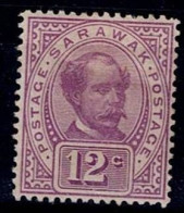 SARAWAK 1899 SIR CHARLES J. BROOKE MI No 40 MLH VF!! - Sarawak (...-1963)