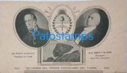207595 ARGENTINA TANDIL 1º CENTENARIO HERALDRY GRAL MARTIN RODRIGUEZ & DR MARCELO T DE ALVEAR PRESIDENTE POSTAL POSTCARD - Argentina