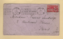 Krag - Paris Gare PLM - 1924 - Visitez La Foire De Paris - Rarement Bien Imprimee - Mechanical Postmarks (Advertisement)
