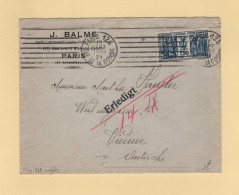 Krag - Paris 125 - 1931 - 7 Lignes Droites Inegales - Destination Autriche - Mechanical Postmarks (Advertisement)