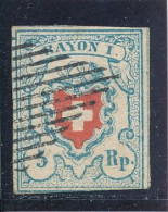 Suisse Poste Fédérale N° 20 Oblitéré - 1843-1852 Correos Federales Y Cantonales