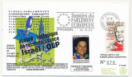 FRANCE - Env 2,50 Louise Weiss OMEC Strasbourg Session Parlement Eur. 13/09/1993 + Vignette Marie Anne Isler Beguin - Briefe U. Dokumente