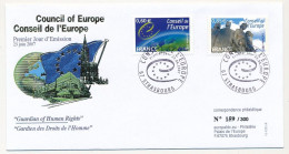FRANCE - Env FDC - 0,60E + 0,85E Conseil Europe Obl Premier Jour Strasbourg 23/6/2007 - 2000-2009
