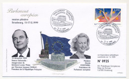 FRANCE - Env 3,00 Elections Parlement Européen Inauguration Bâtiment Louise Weiss - 14/12/1999 Strasbourg - Storia Postale