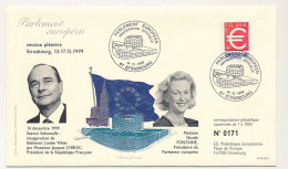 FRANCE - Env 0,46E EURO Inauguration Bâtiment Louise Weiss - 14/12/1999 Strasbourg - Storia Postale