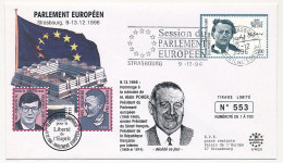 FRANCE - Env 3,00 André Malraux - OMEC Session Parlement Européen. Strasbourg 9/12/1996 - Storia Postale