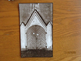 LATVIA ,  MAZZALVE CHURCH DOOR  , REAL PHOTO BIRKMANIS - Lettonie