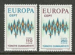 Turkey 1972 Europa CEPT (**)  Mi 2253-54 - M€ 6,50; Y&T 2024-25 - € 5,- - 1972