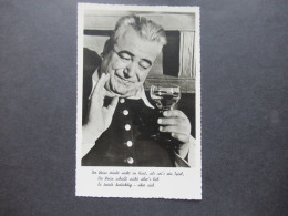 Echtfoto AK / Humor / Alkohol / Mann Trinkt Wein! 50 Jahre Cramers Kunstanstalt Dortmund - Humour