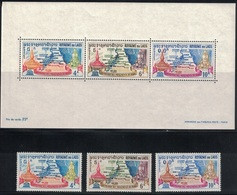 LAOS - BLOC N°30 + N°94 A 96 - MONUMENTS DE NUBIE - COTE 6€ - Laos