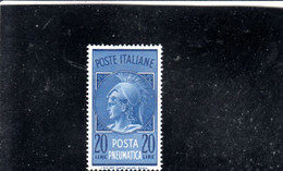 ITALIA  1966 - Sassone 21** - Minerva - Correo Urgente/neumático