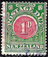 NEW ZEALAND 1925 KGV 1d Carmine & Green Postage Due SGD30 Used - Usados