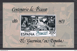 SPAGNA:  1981  PABLO  PICASSO  BL/FGL. -  200 P. POLICROMO  N. -  YV/TELL. 29 - Blocs & Hojas