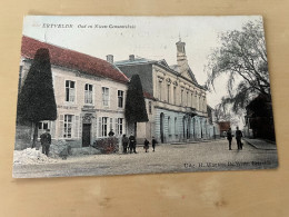 Ertvelde  Evergem  Oud En Nieuw Gemeentehuis   KLEUR - Evergem