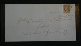 BT19 FRANCE  BELLE LETTRE  1866 CHAMBY A PARIS FRANCE  +AFFR  INTERESSANT++ - 1862 Napoleone III