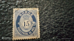 NORVEÇ-1920-40        15ÖRE     USED - Oblitérés