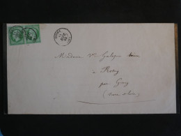 BT19 FRANCE  BELLE LETTRE  1866 GIVORS A ROSAY  FRANCE  +PAIRE DE 5C +AFFR  INTERESSANT++ - 1862 Napoleone III