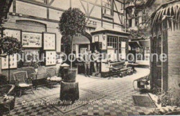 COURTYARD GREAT WHITE HORSE HOTEL OLD B/W POSTCARD IPSWICH SUFFOLK - Ipswich