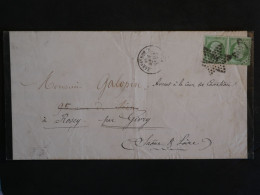 BT19 FRANCE  BELLE LETTRE  1868 ETOILE DE PARIS N°15  A ROSEY  +PAIRE DE 5C +AFFR  INTERESSANT++ - 1862 Napoléon III