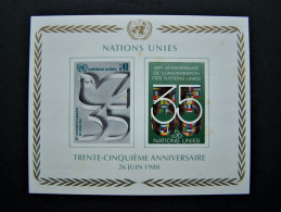 1980 BF 2** TACHES BLOC FEUILLET N° 2 NATIONS UNIES UNITED NATIONS GENEVE GENEVA 35 ème Anniversaire 26 Juin 1980 - Neufs