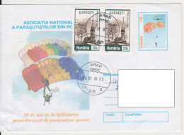 PARACHUTTING ROMANIA POSTAL STATIONERY - Parachutisme