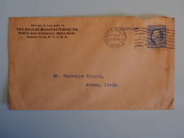 BT19  USA   BELLE LETTRE RR 1912 SENECA FALLS  A  ARONA ITALIA  +AFFR INTERESSANT++ - Lettres & Documents