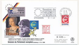 FRANCE - Env 0,46E Euro OMEC Strasbourg Session Parlement Eur. 11/1/1999 - Illus. Joska Fischer (Allemagne) - Covers & Documents