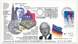 FRANCE - Env 2,80 E.N.A. OMEC Strasbourg Session Parlement Eur. 10/10/1995 - Illus. Roman Herzog (Allemagne) - Briefe U. Dokumente