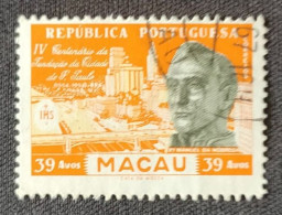 MAC5385U2 - IV. Centenary Of The Foundation Of The City Of S. Paulo - 39 Avos Used Stamp - Macau - 1954 - Used Stamps